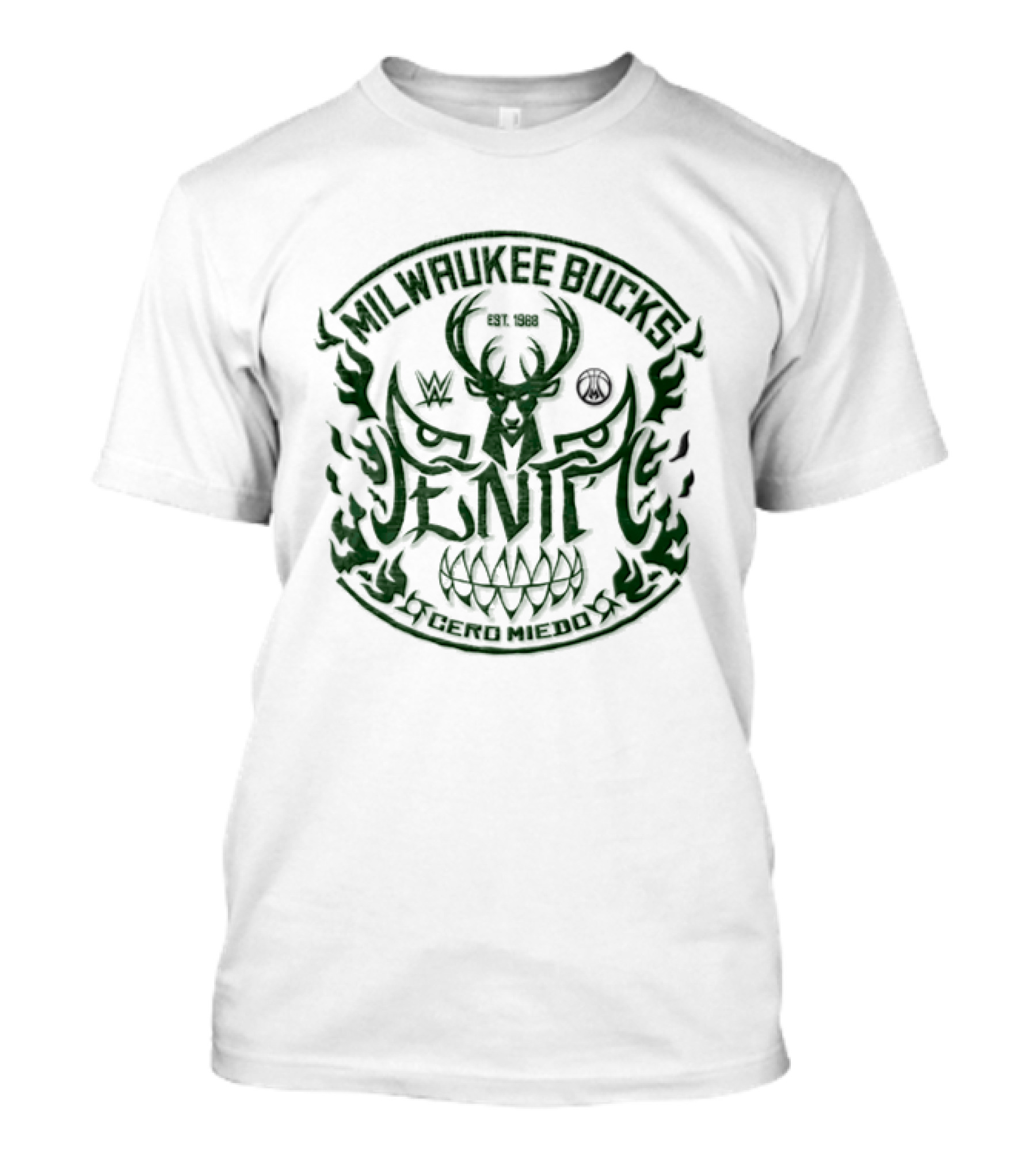 Cero Miedo Milwaukee Bucks Est 1968 Venom Tattoo T-Shirt