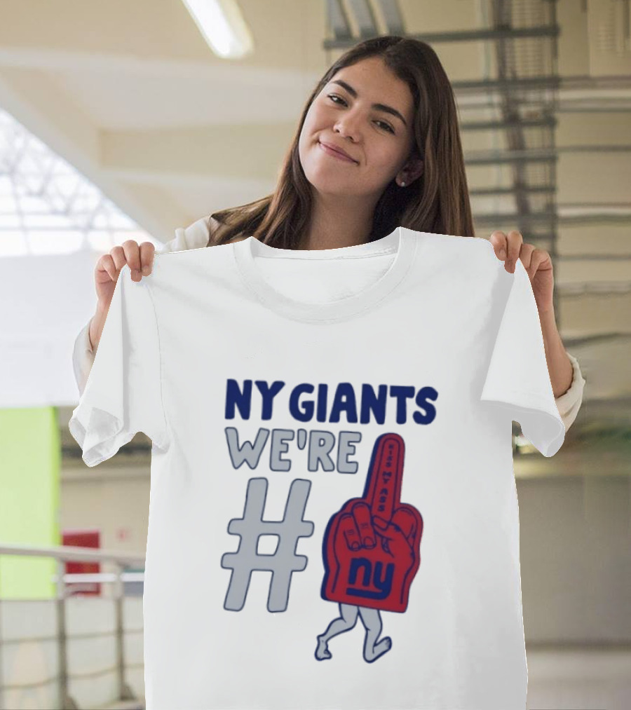 NY Giants We're # Kiss My Ass Foam Finger T-Shirt