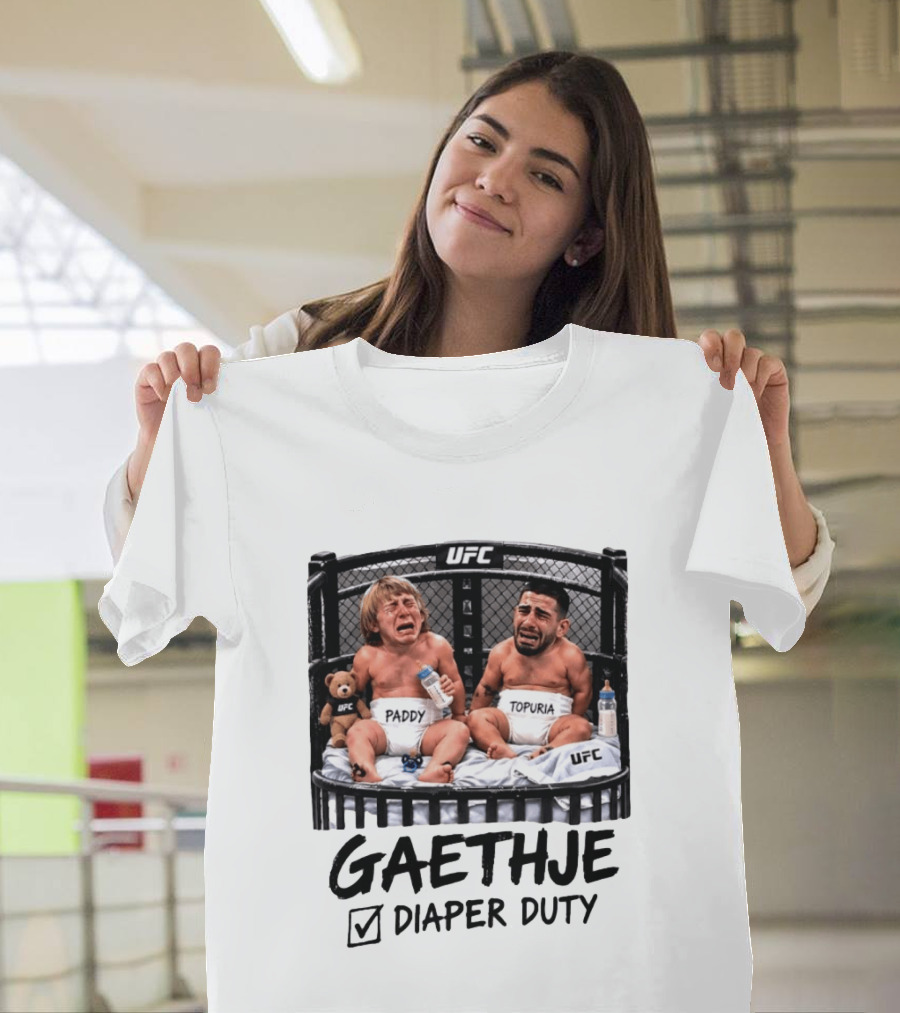 UFC Gaethje Diaper Duty Paddy Topuria Cage Fight T-Shirt