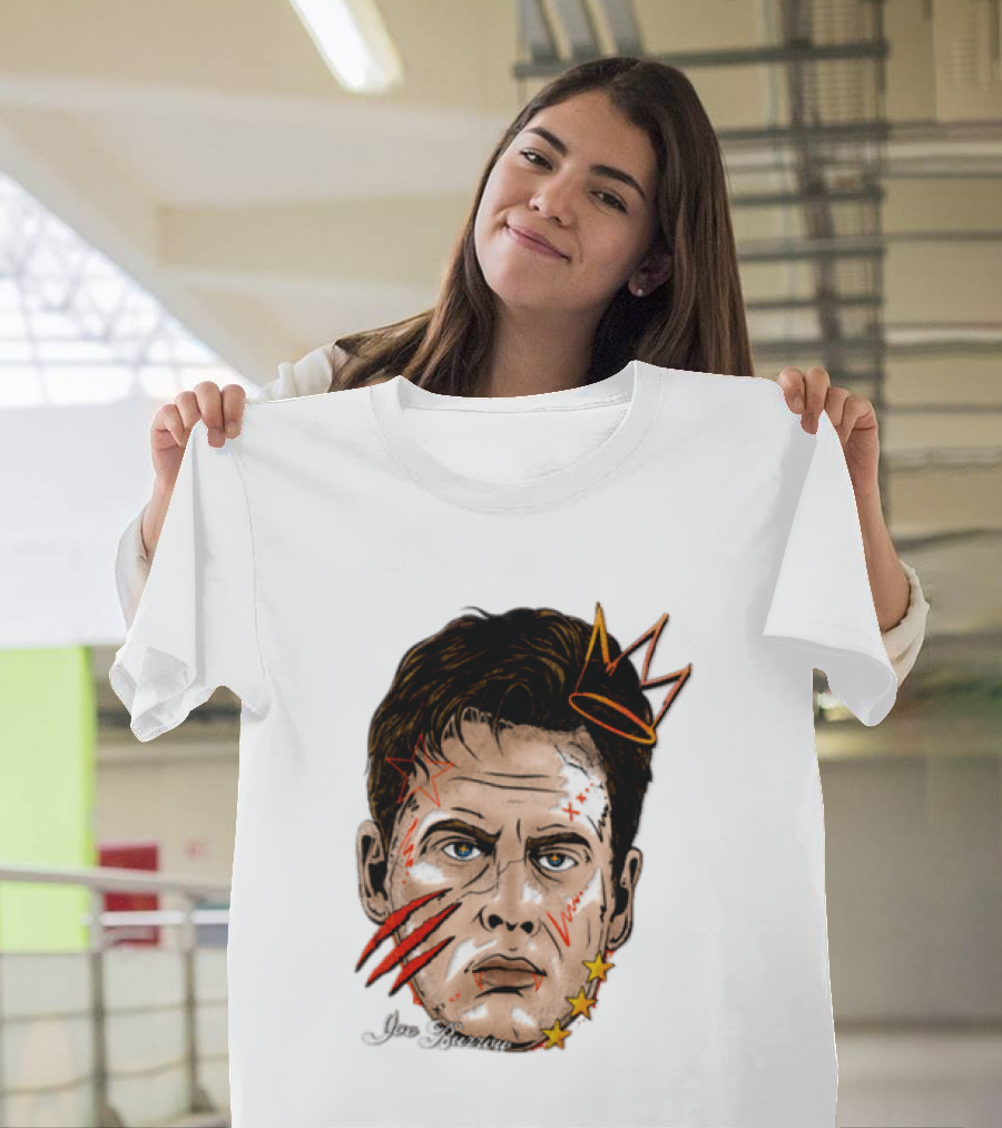 Joe Burrow Fat Head Limited Edition Player Crowned Star Scratches T-Shirt