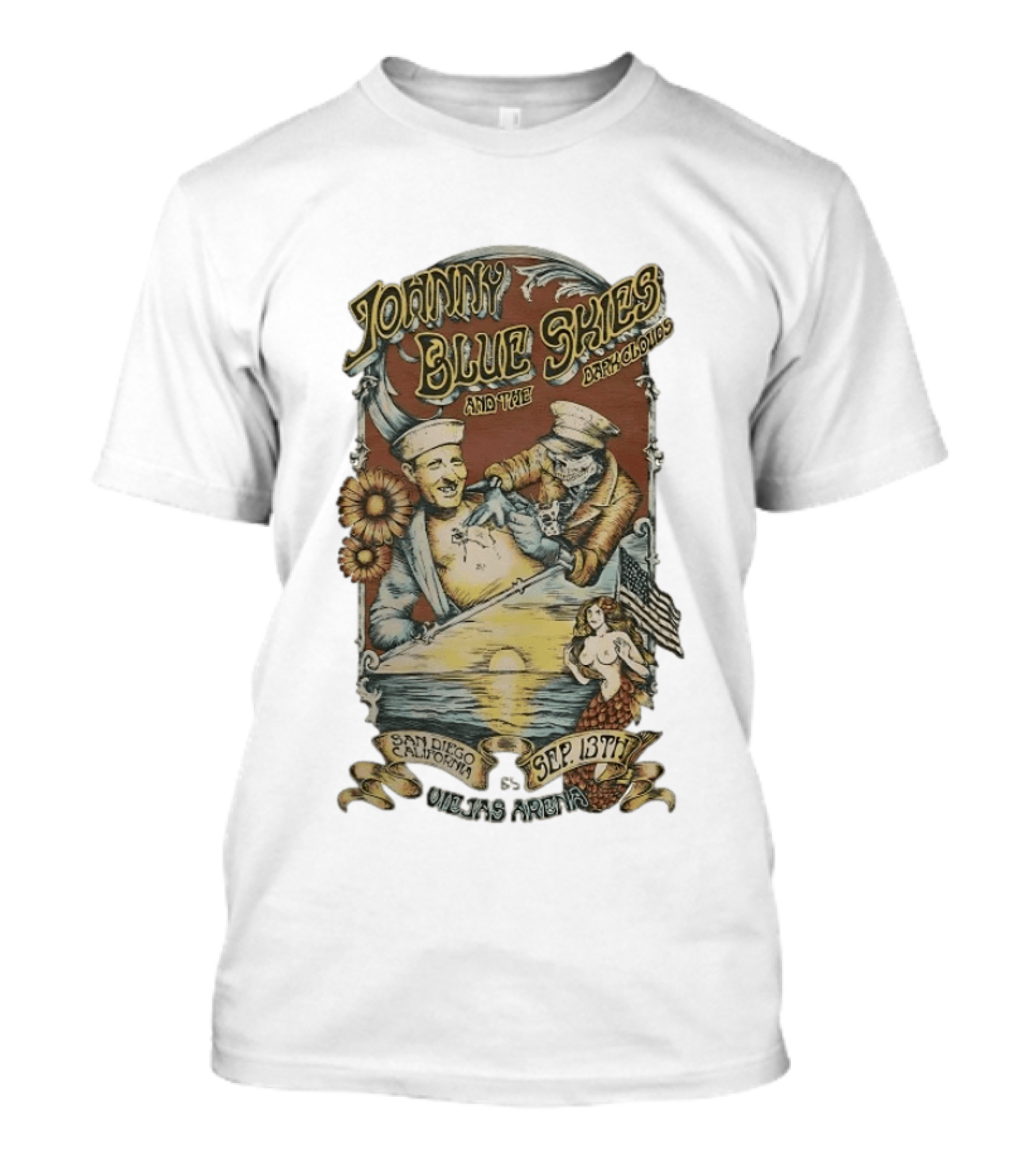 Johnny Blue Skies And The Dark Clouds Live San Diego California Sep 13th Viejas Arena T-Shirt
