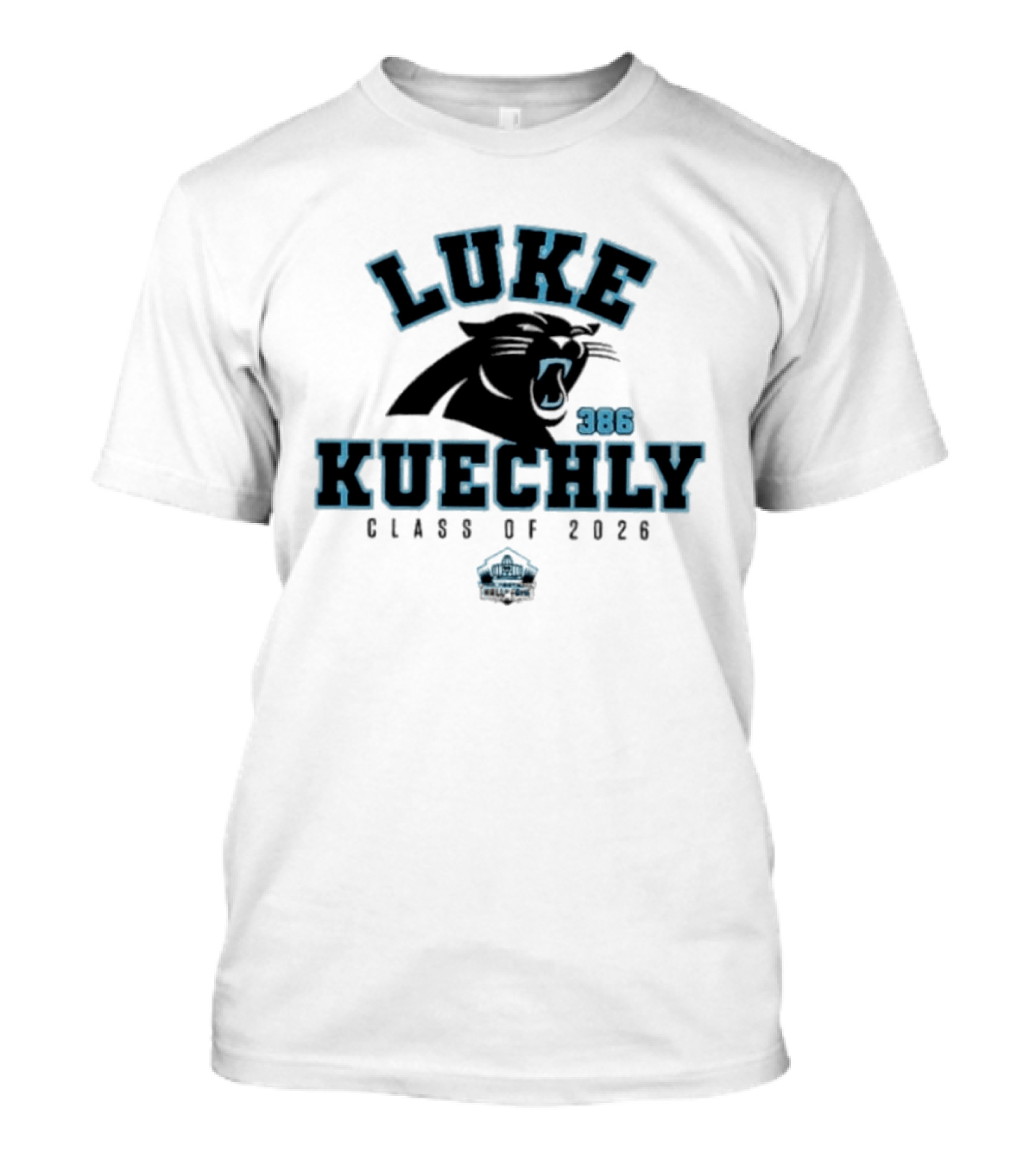 Luke Kuechly Panthers 386 Class Of 2026 Enshrinee Panthers T-Shirt