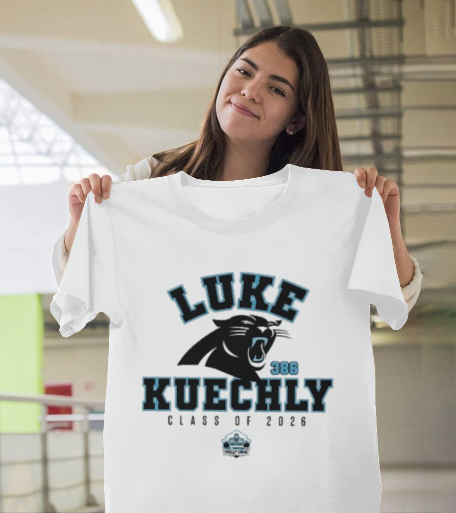 Luke Kuechly Panthers 386 Class Of 2026 Enshrinee Panthers T-Shirt