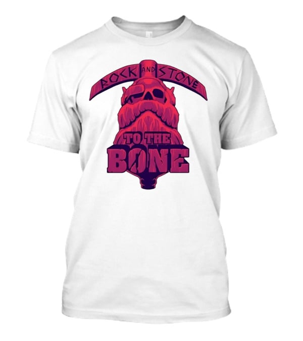 Rock And Stone To The Bone Dwarf Skull Gaming Deep Rock Galactic T-Shirt