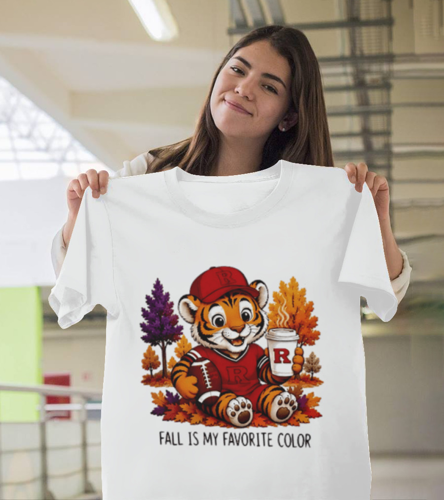 Rutgers Scarlet Knights Fall Is My Favorite Color Tiger Football 2026 T-Shirt