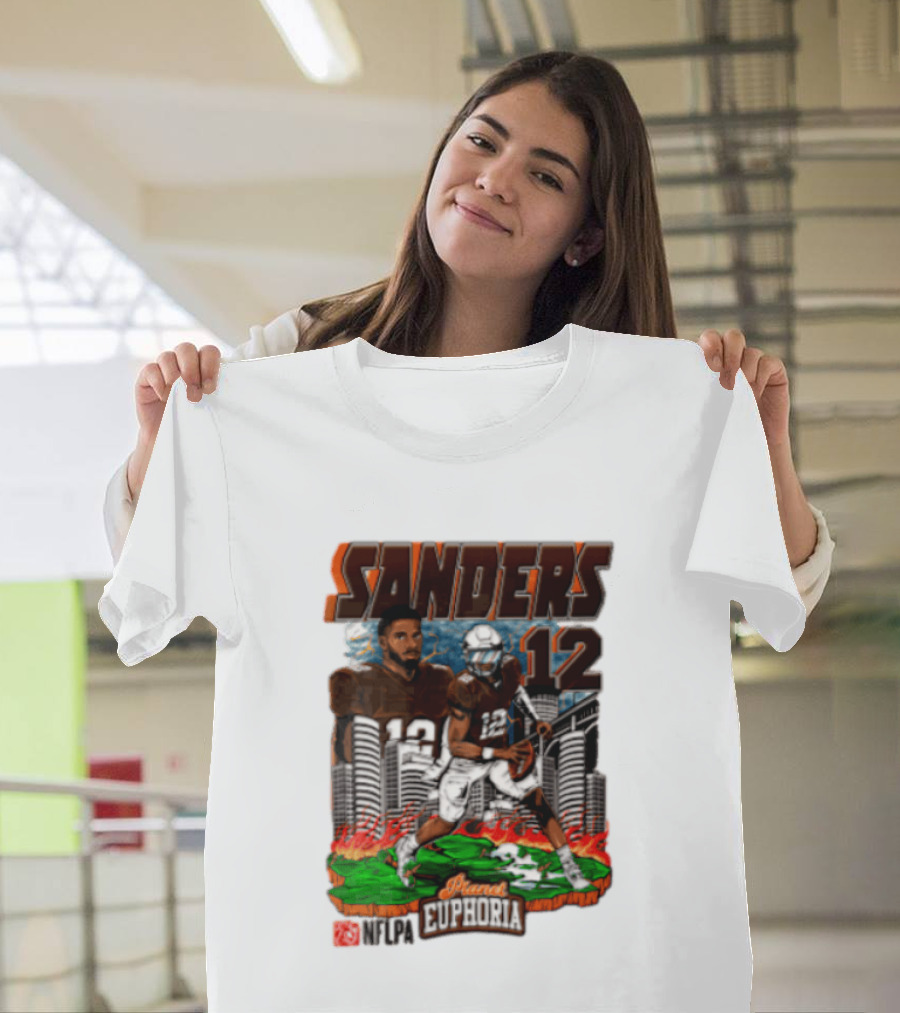 Sanders 12 Football Legend Euphoria NFCA Brand T-Shirt