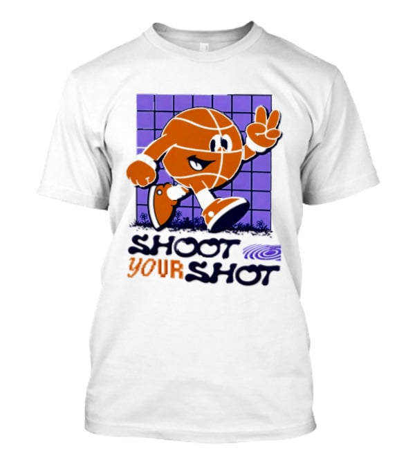 Shoot Your Shot Retro Basketball Character Peace Sign T-Shirt