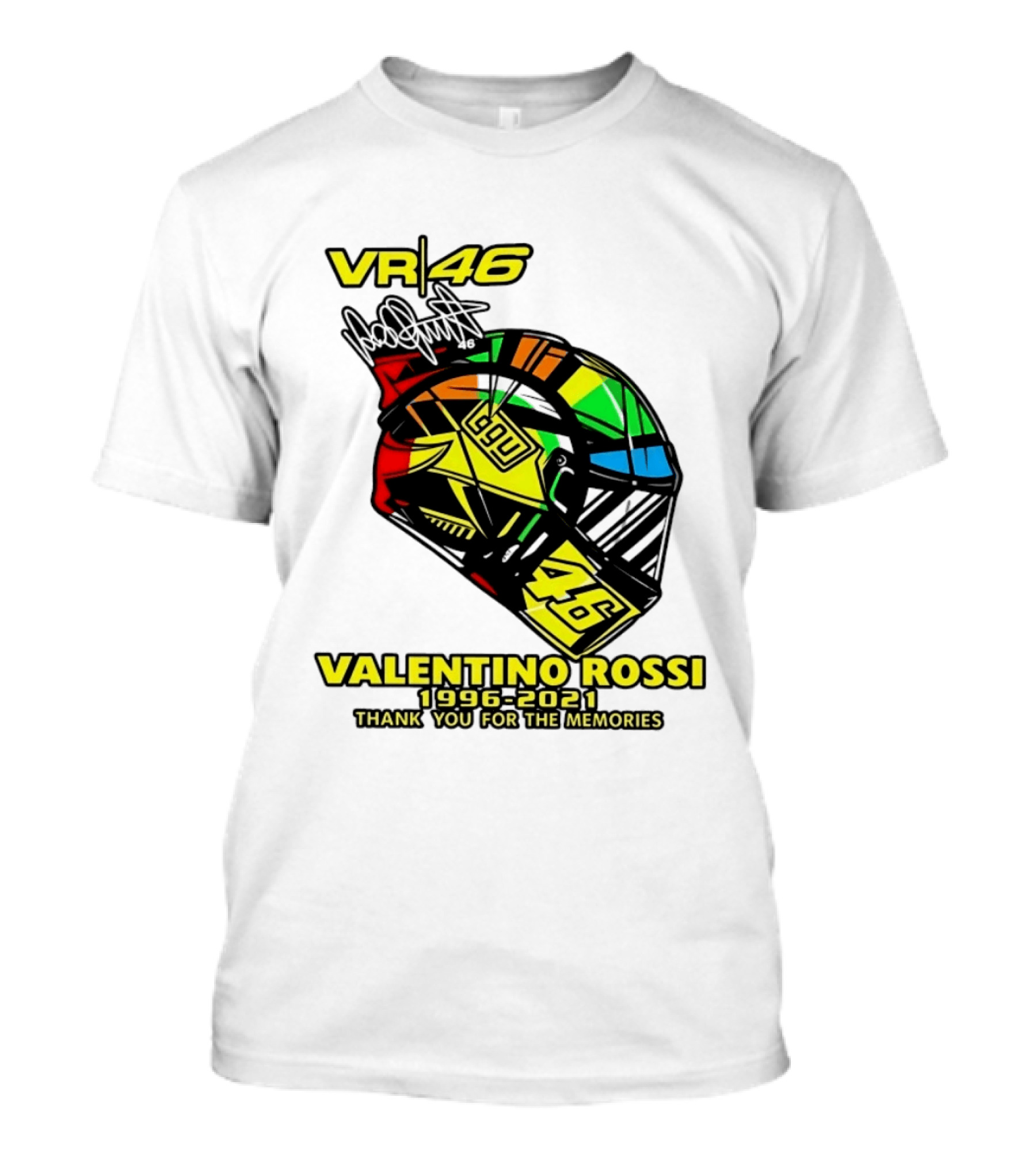 Valentino Rossi VR46 1996 2021 Thank You For The Memories Helmet T-Shirt