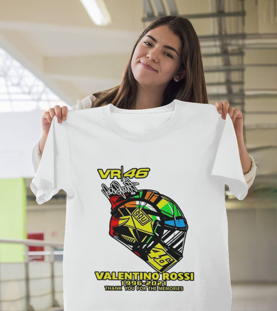 Valentino Rossi VR46 1996 2021 Thank You For The Memories Helmet T-Shirt
