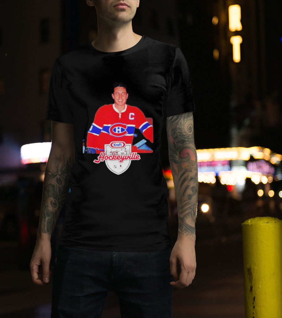 Jean Béliveau Montreal Canadiens Kraft Hockeyville Canadiens Logo Vintage Hockey T-Shirt