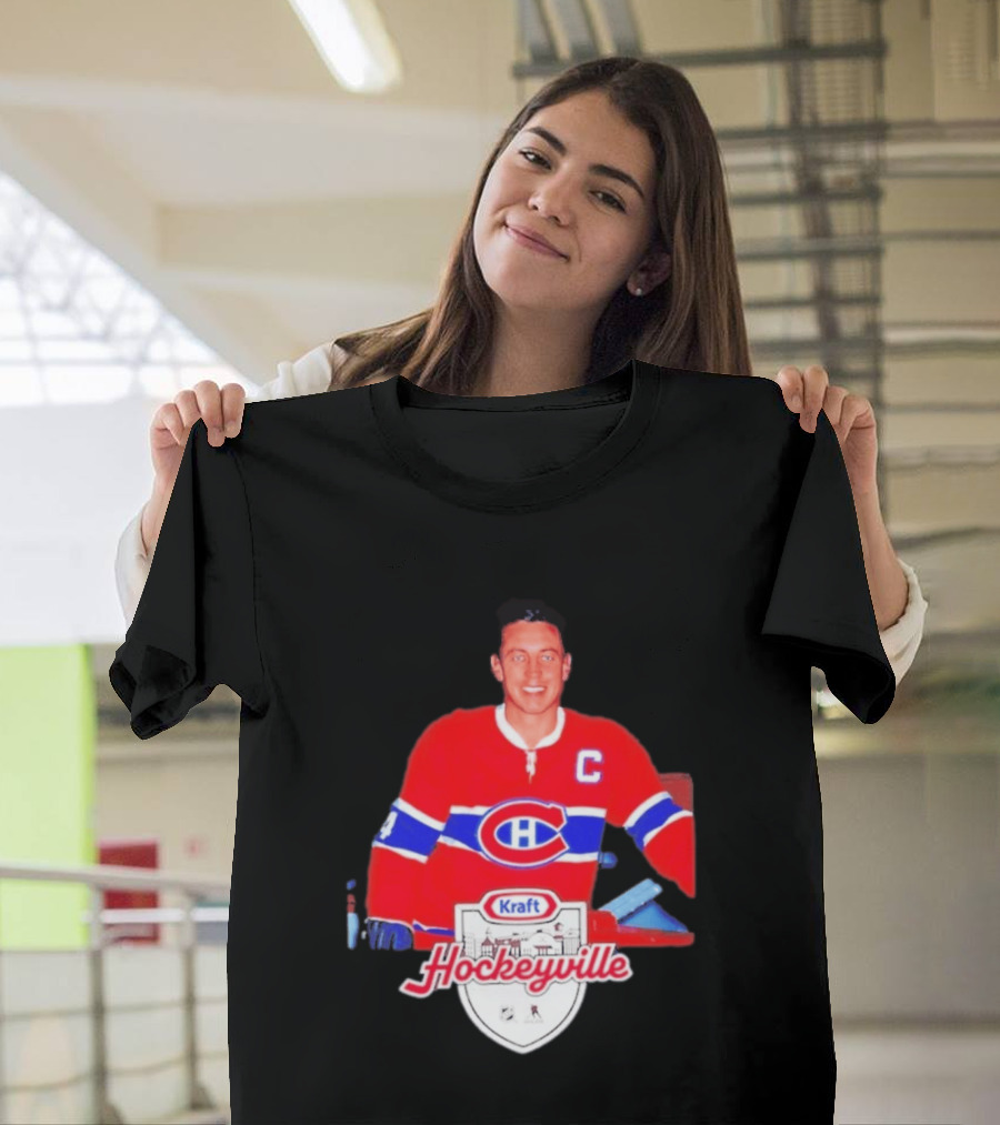 Jean Béliveau Montreal Canadiens Kraft Hockeyville Canadiens Logo Vintage Hockey T-Shirt