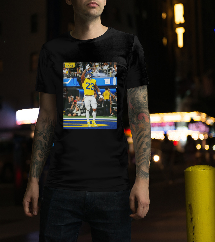 Los Angeles Rams Kamren Kinchens #23 NFL Football Jersey Celebration T-Shirt