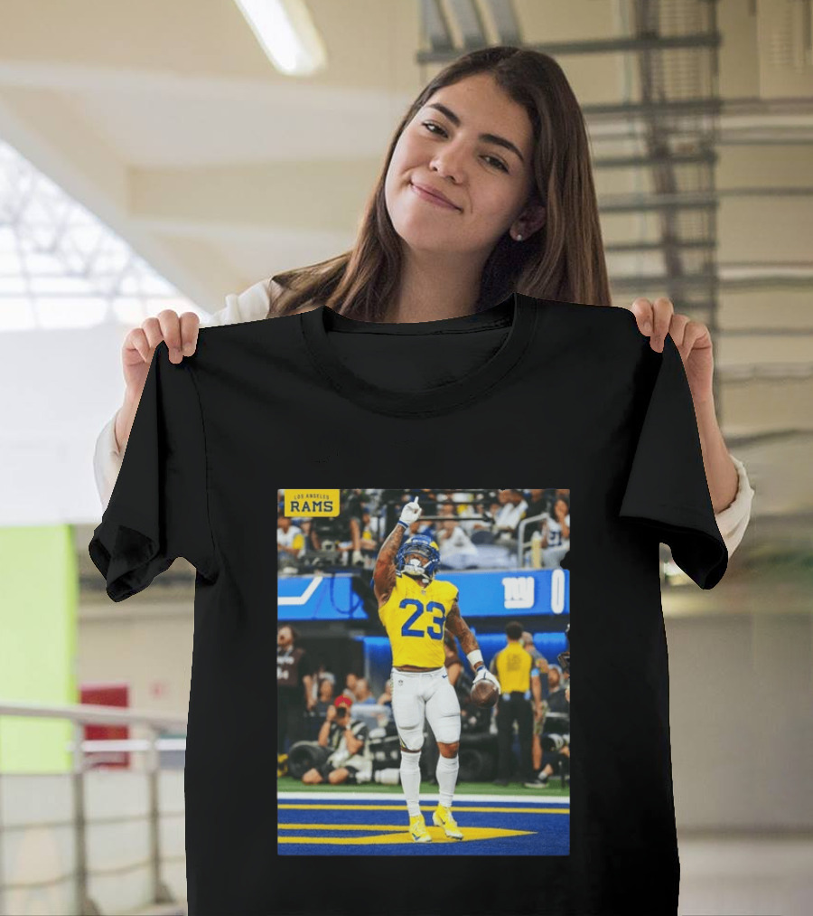 Los Angeles Rams Kamren Kinchens #23 NFL Football Jersey Celebration T-Shirt