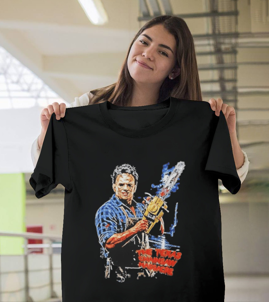 Texas Chainsaw Massacre Leatherface Chainsaw T-Shirt
