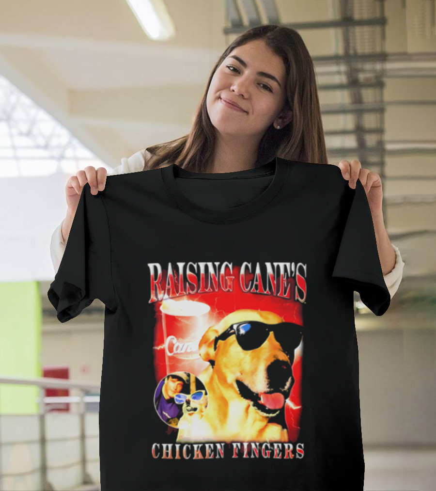 Raising Cane's Labrador Sunglasses Cup Chicken Fingers T-Shirt