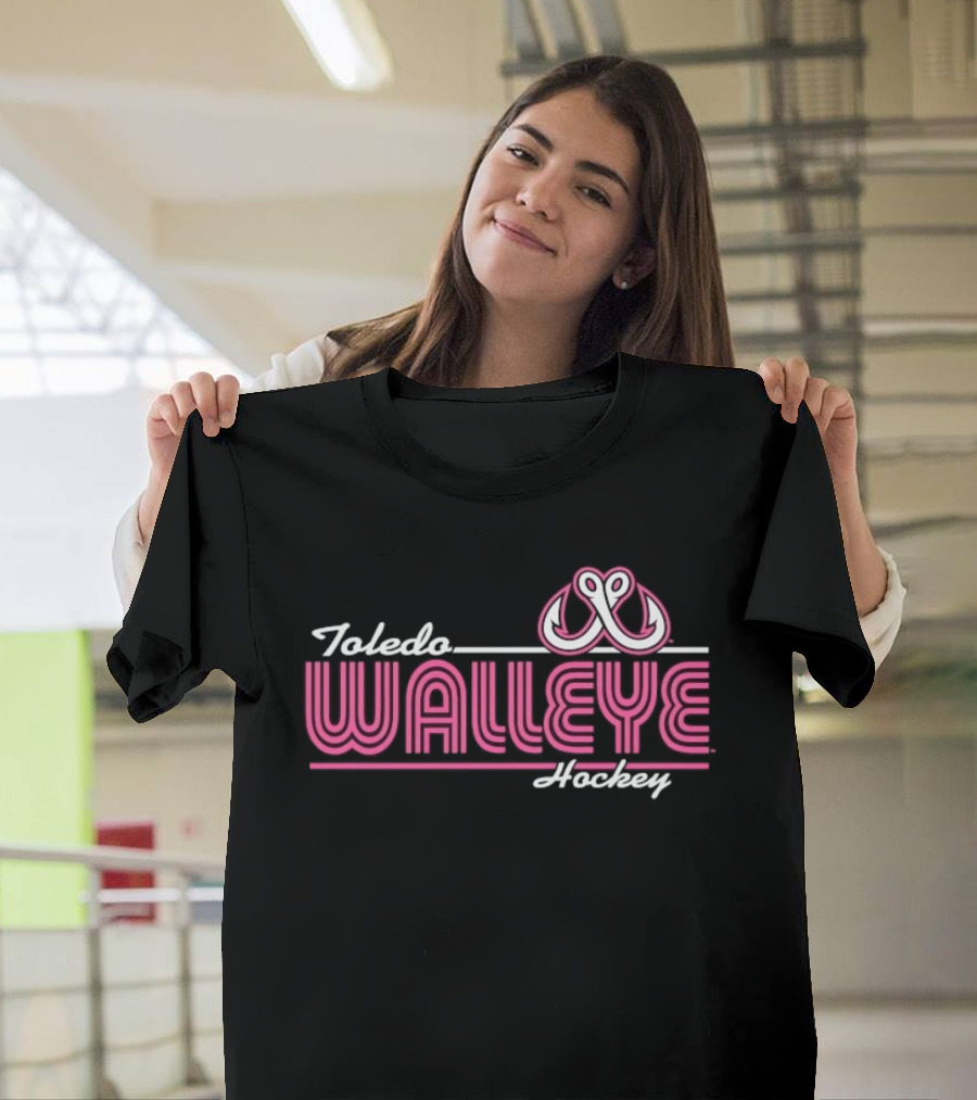 Toledo Walleye Pink Hooks Hockey ECHL T-Shirt