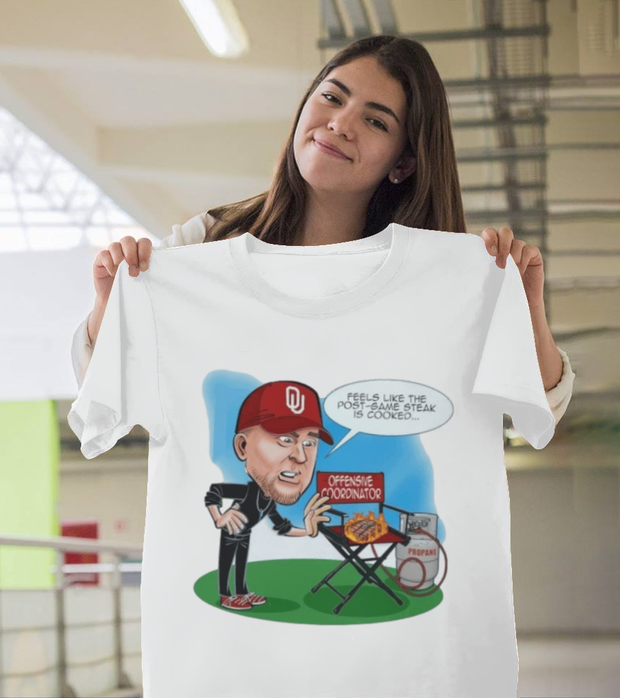 Brent Venables Oklahoma Sooners Offensive Coordinator Cartoon Steak Propane T-Shirt