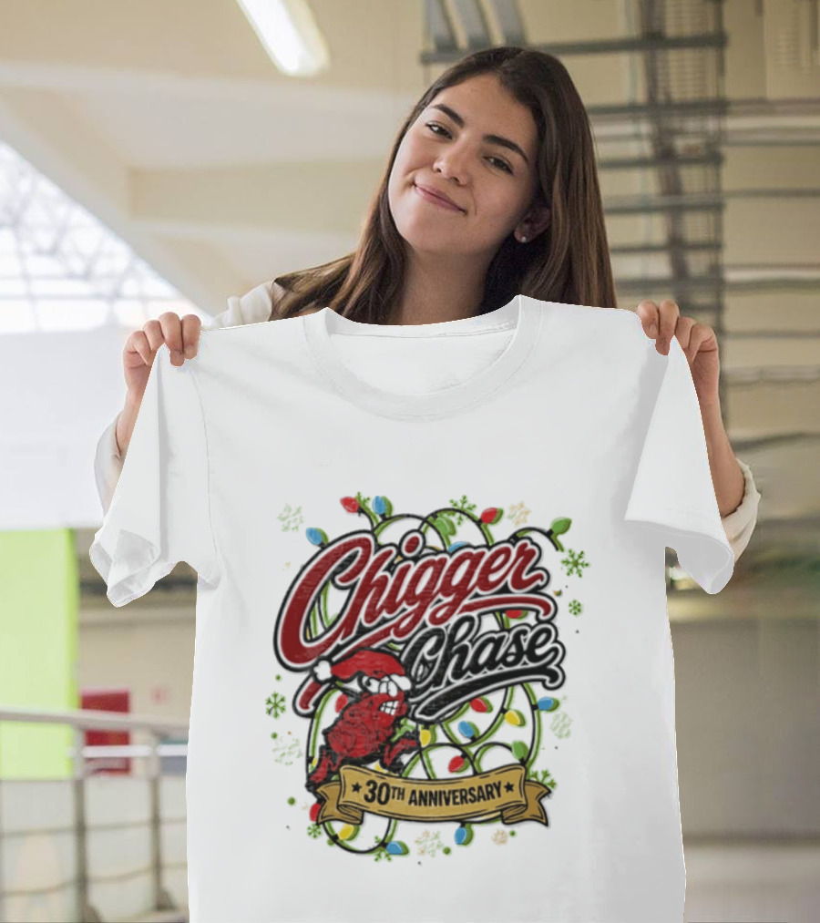 Chigger Chase Christmas Lights 30th Anniversary Celebration T-Shirt