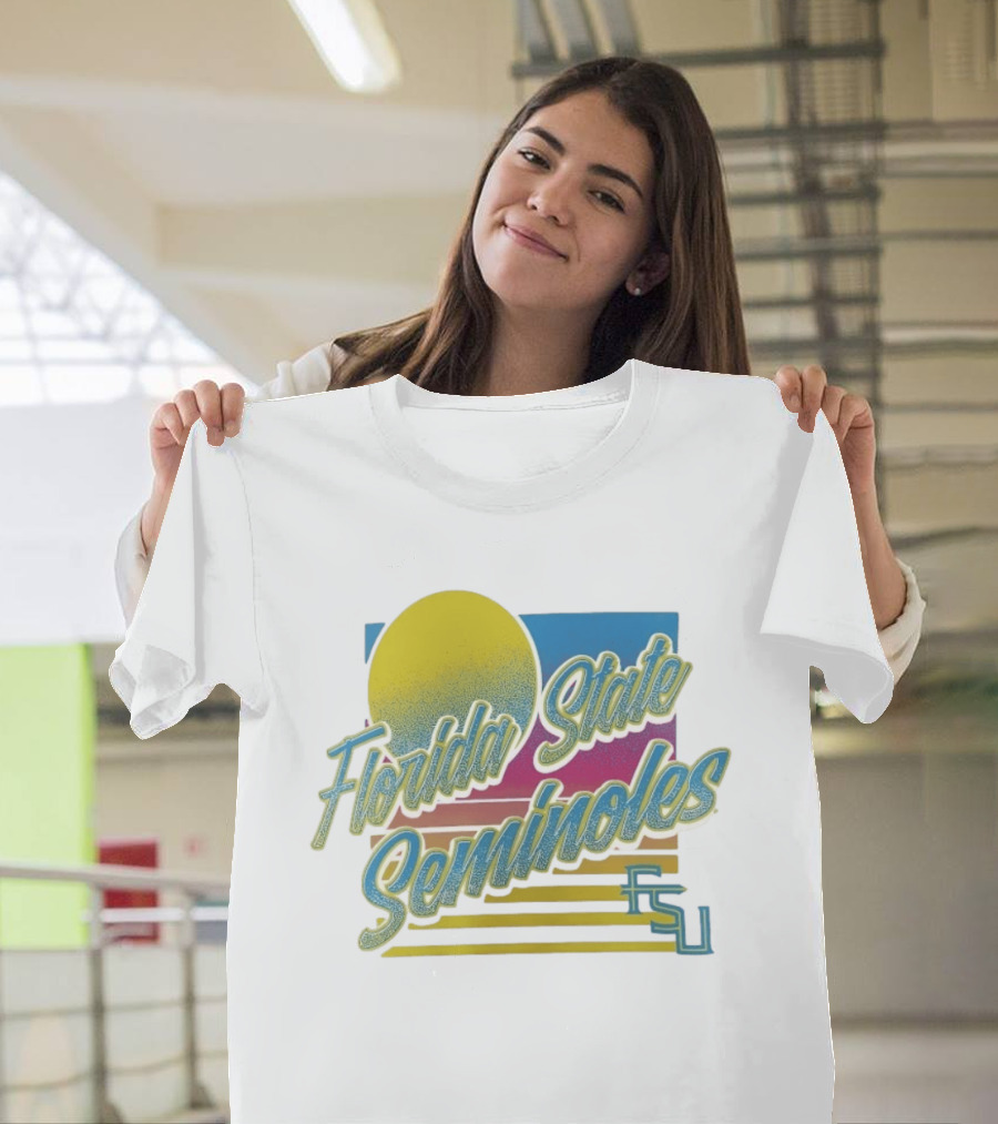 Florida State Seminoles FSU Retro College Sports Sunset T-Shirt