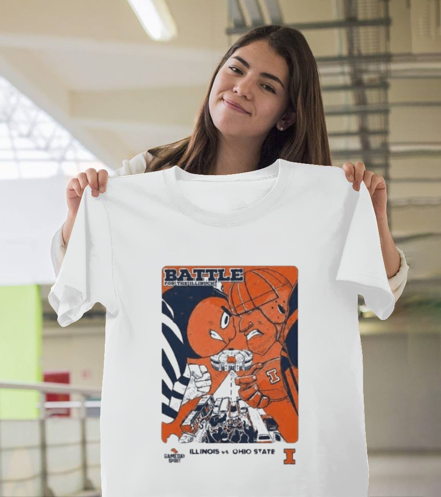 Battle For The Illibuck Illinois Vs Ohio State NCAA College Football 2026 Ohio Stadium T-Shirt