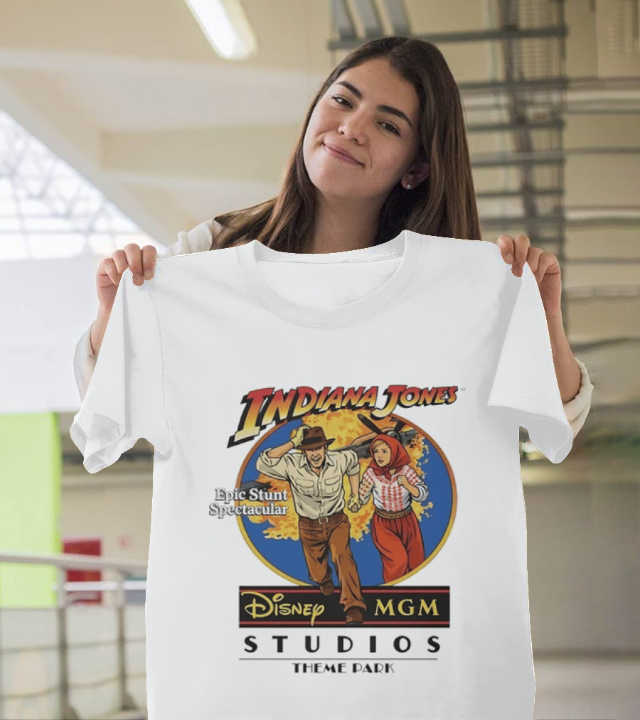 Indiana Jones Epic Stunt Spectacular Disney MGM Studios Theme Park T-Shirt