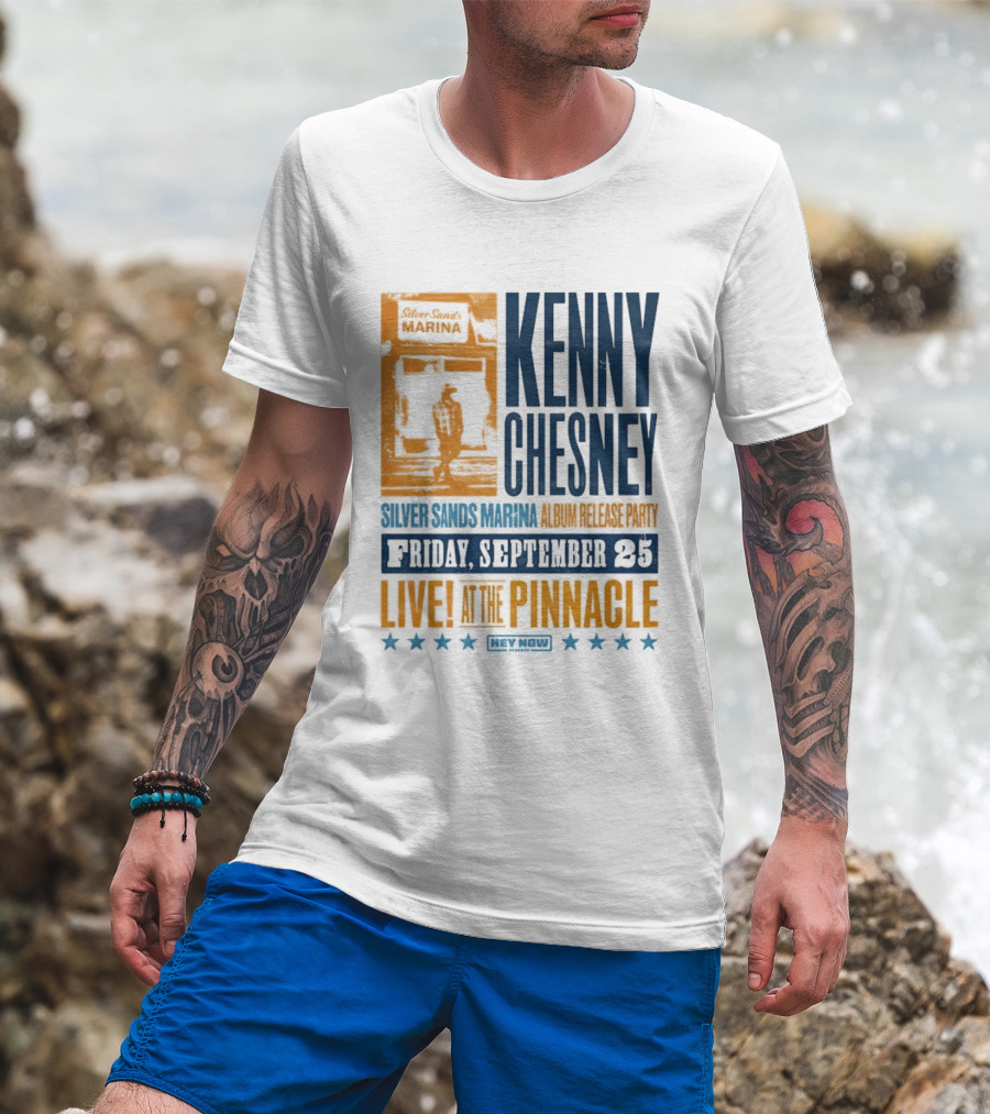 Kenny Chesney Silver Sands Marina Album Release Party Friday September 25 Live At The Pinnacle Stars T-Shirt