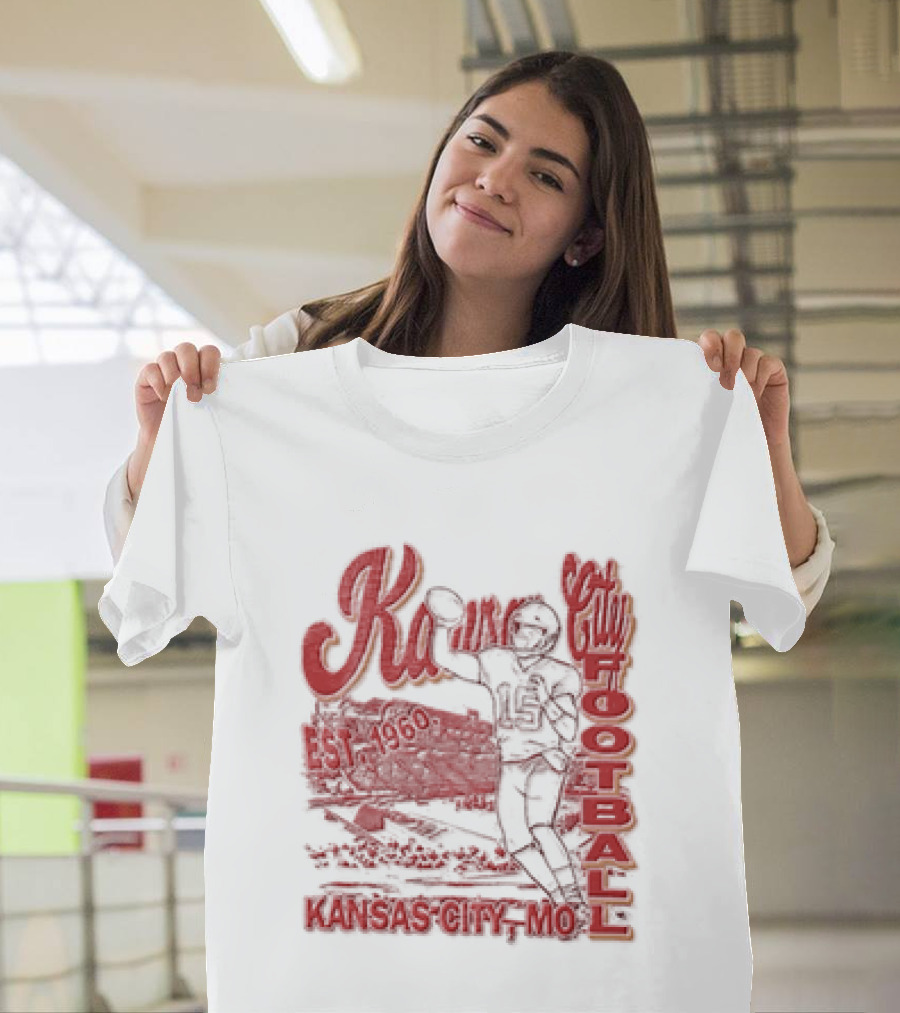 Kansas City Chiefs Football 1960 Patrick Mahomes Quarterback Kansas City MO T-Shirt