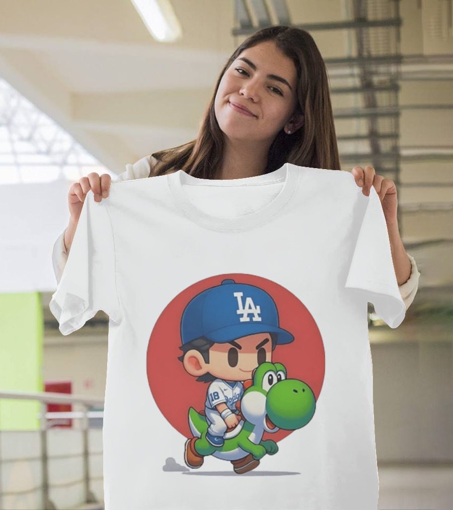 Los Angeles Dodgers Shohei Ohtani 18 Riding Yoshi T-Shirt