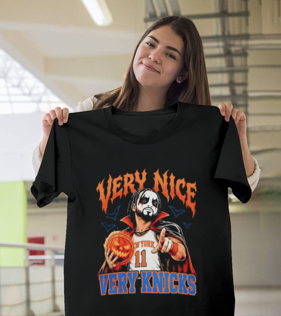 Jalen Brunson New York 11 Very Nice Very Knicks Halloween T-Shirt
