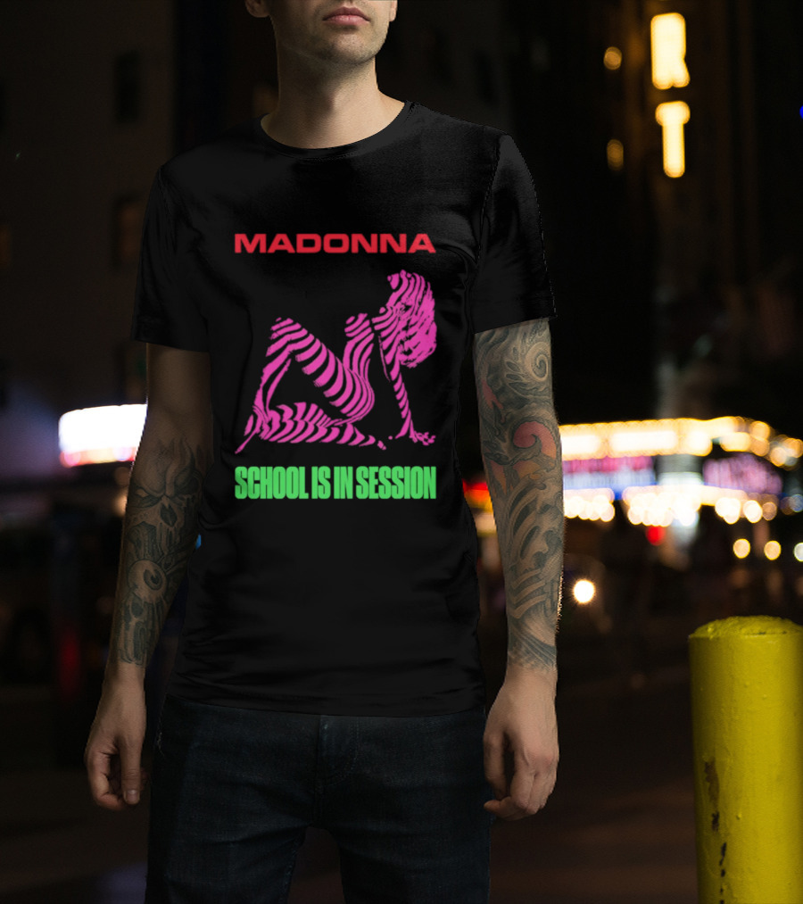 Madonna School Is In Session Pink T-Shirt