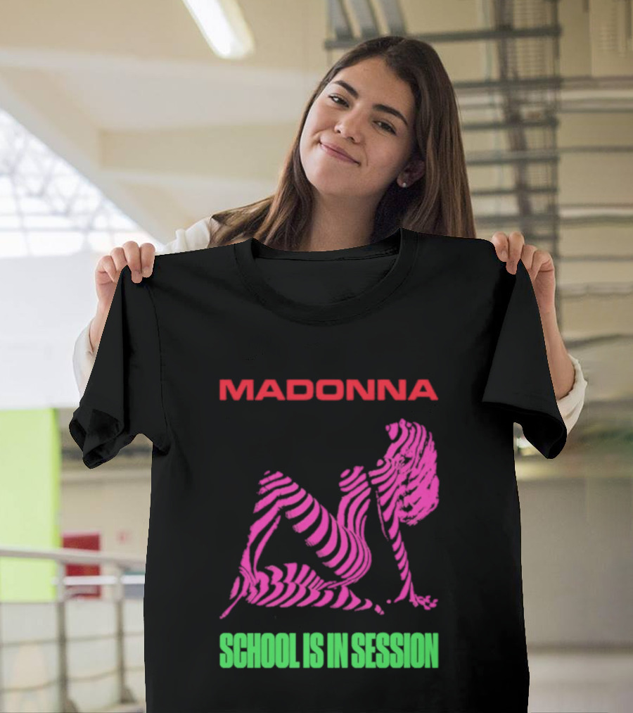 Madonna School Is In Session Pink T-Shirt