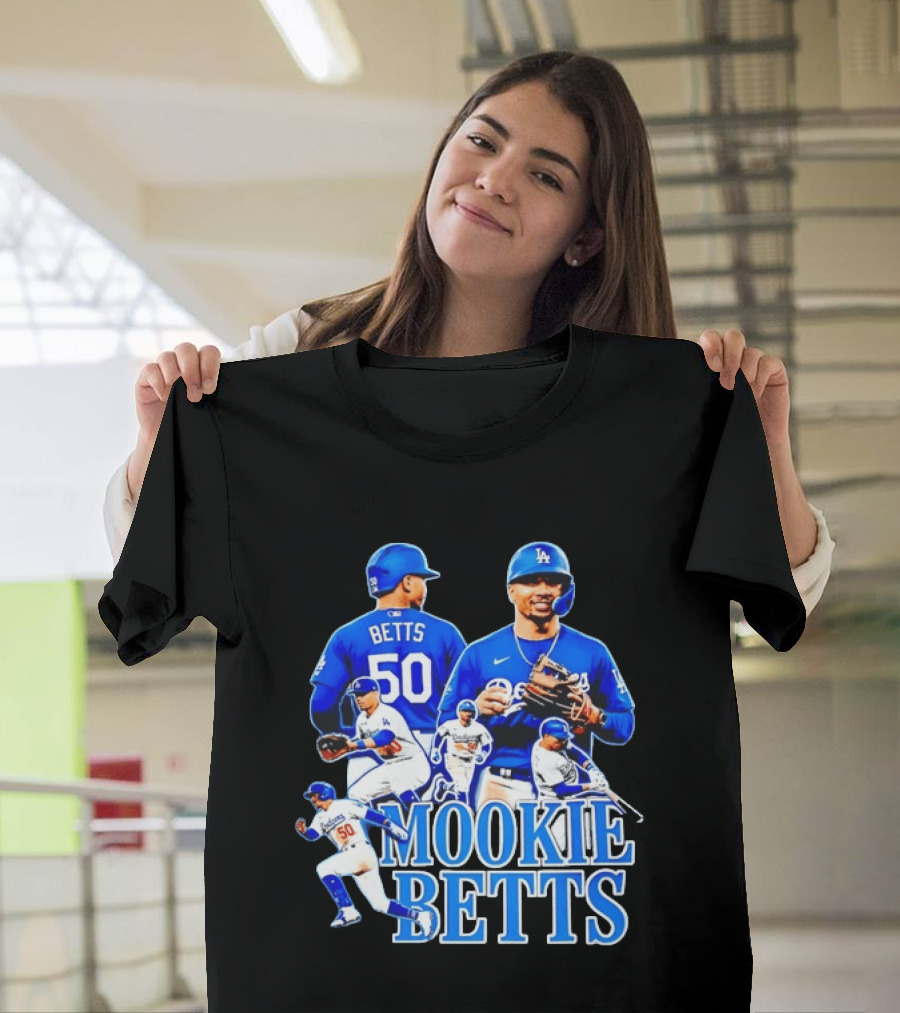 Mookie Betts 50 Los Angeles Dodgers MLB Players T-Shirt