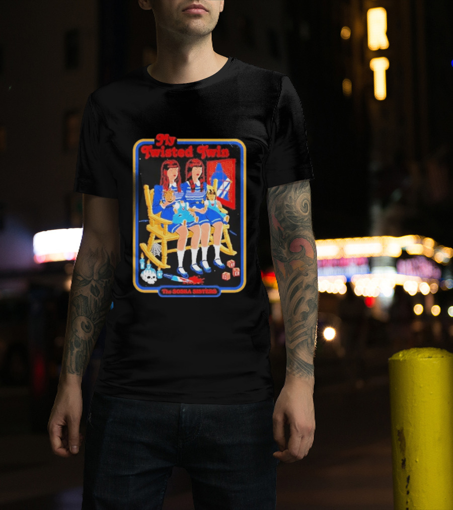 My Twisted Twin The Soska Sisters Horror Creepy Doll Rocking Chair T-Shirt