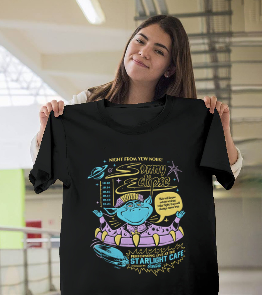 Night From Yew Nork Sonny Eclipse Starlight Cafe T-Shirt