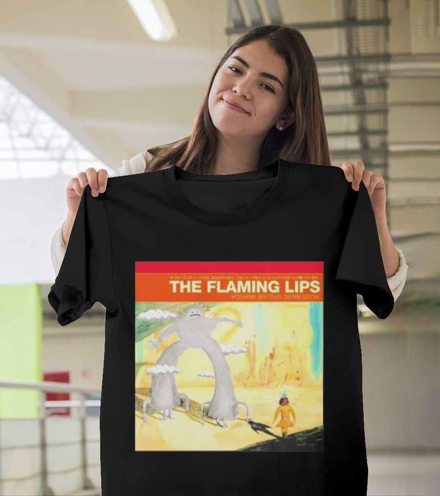 The Flaming Lips Yoshimi Battles Depression Mystery Creature And Girl In Fantasy World T-Shirt