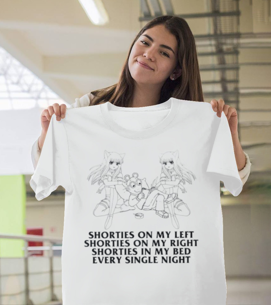 Arthur Shorties On My Left Right And In My Bed Every Single Night Anime T-Shirt