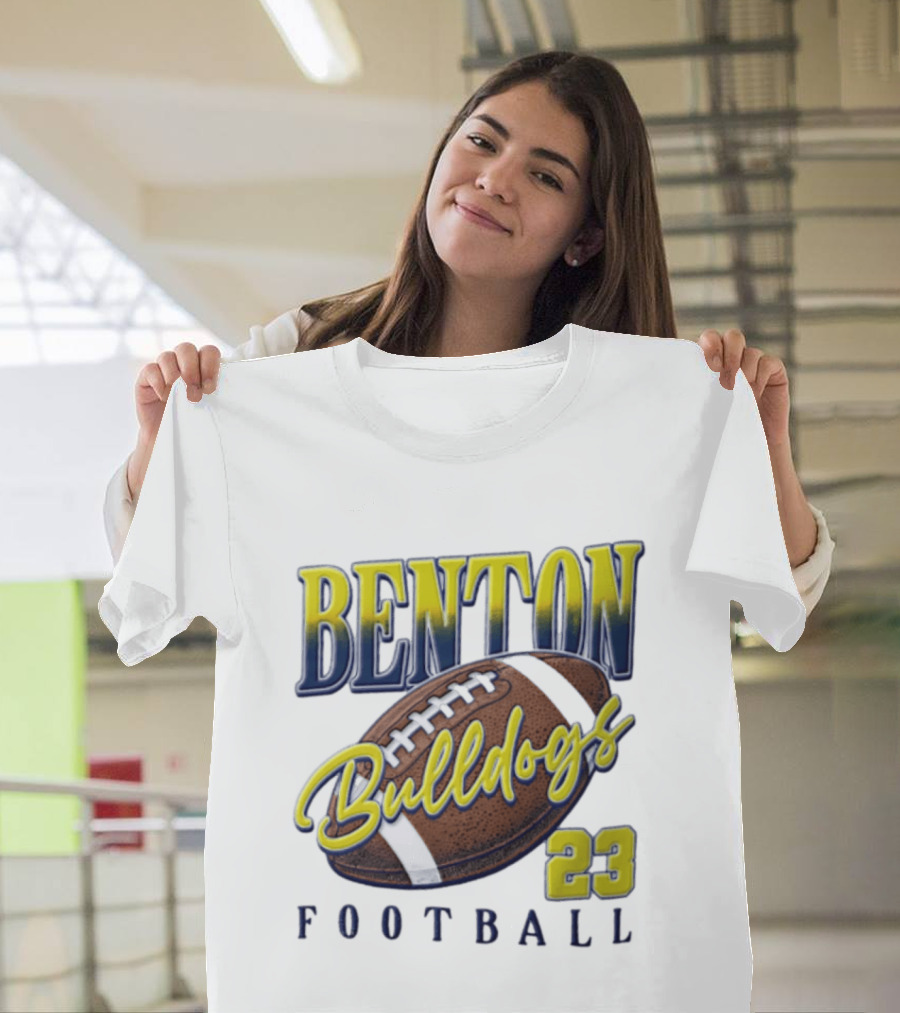 Benton Bulldogs 23 Football Team Spirit Fan Gear T-Shirt