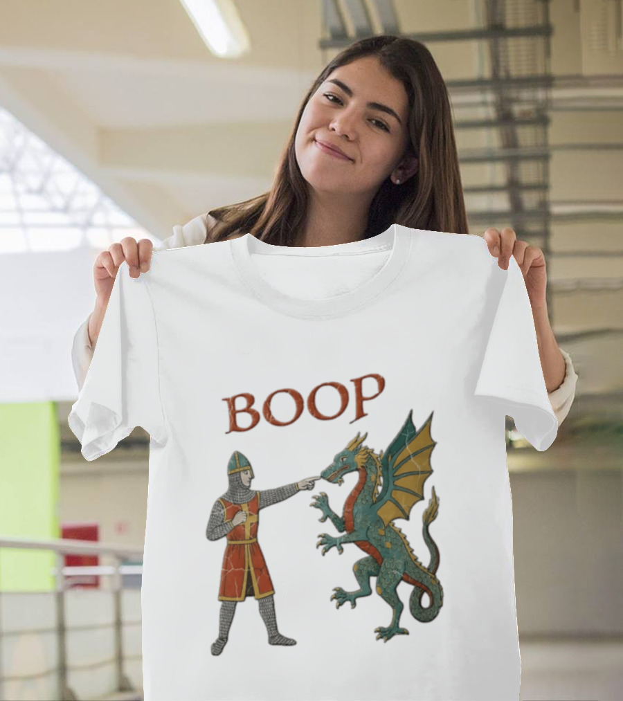 Knight Pointing Boop Dragon Encounter T-Shirt