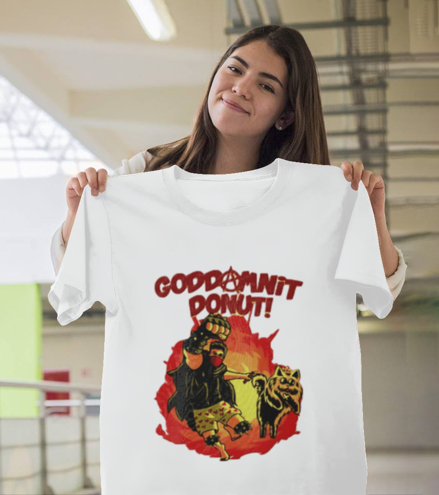Goddamnit Donut Dungeon Crawler Carl With Mask And Cat T-Shirt