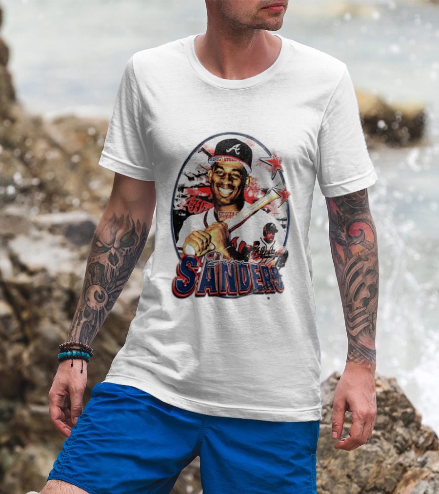 Deion Sanders Atlanta Braves MLB Stars Baseball Sports Memorabilia T-Shirt