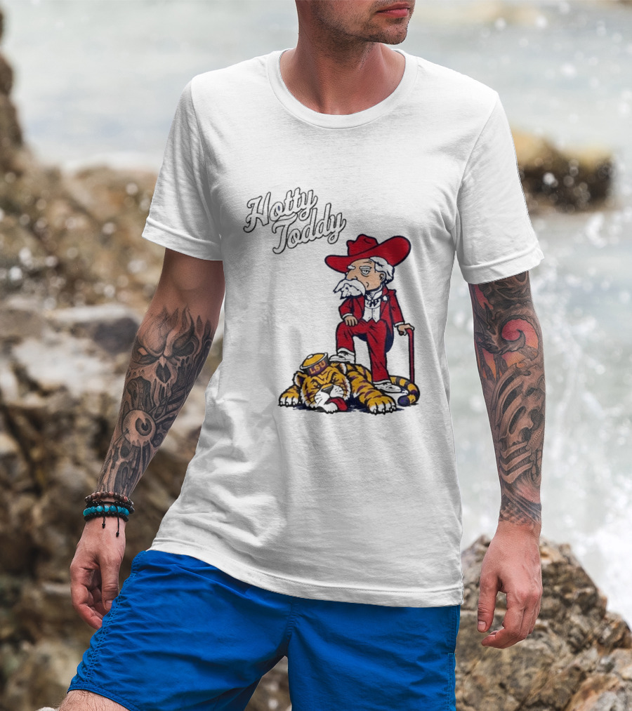 Hotty Toddy Ole Miss Mascot Triumph Over LSU Tiger 2026 T-Shirt