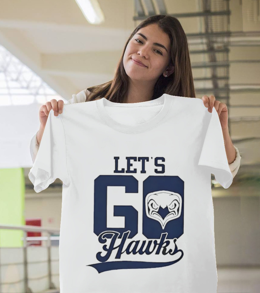 Let's Go Hawks Sports Team Cheer Owl T-Shirt