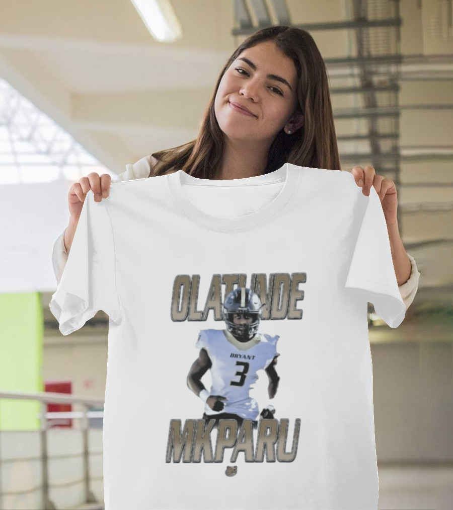 Bryant Bulldogs Olatunde Mkparu Number 3 T-Shirt