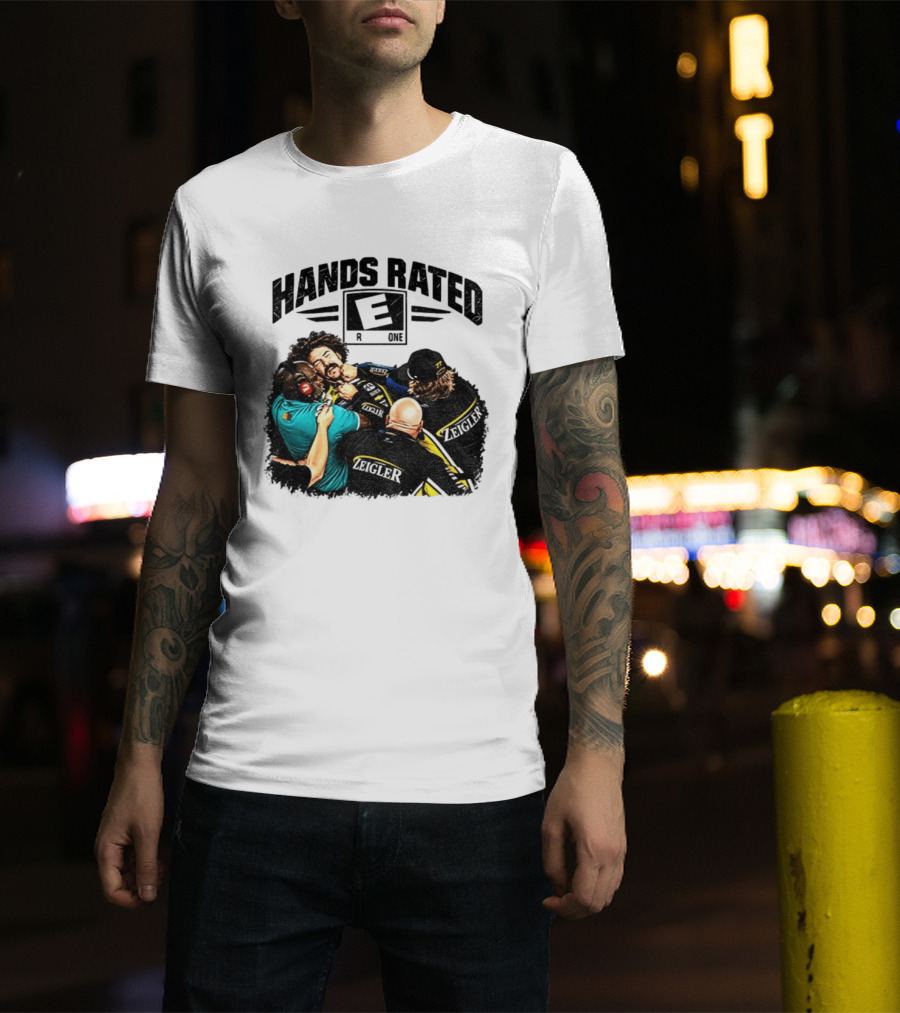 Ryan Blaney Vs Carson Hocevar Hands Rated E Zeigler Racing For Everyone T-Shirt