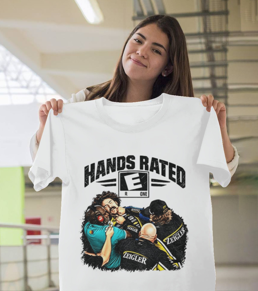 Ryan Blaney Vs Carson Hocevar Hands Rated E Zeigler Racing For Everyone T-Shirt