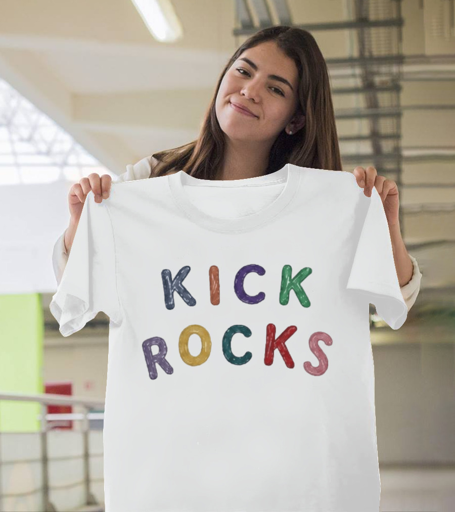 Sophie Cunningham Kick Rocks Colorful Letters T-Shirt