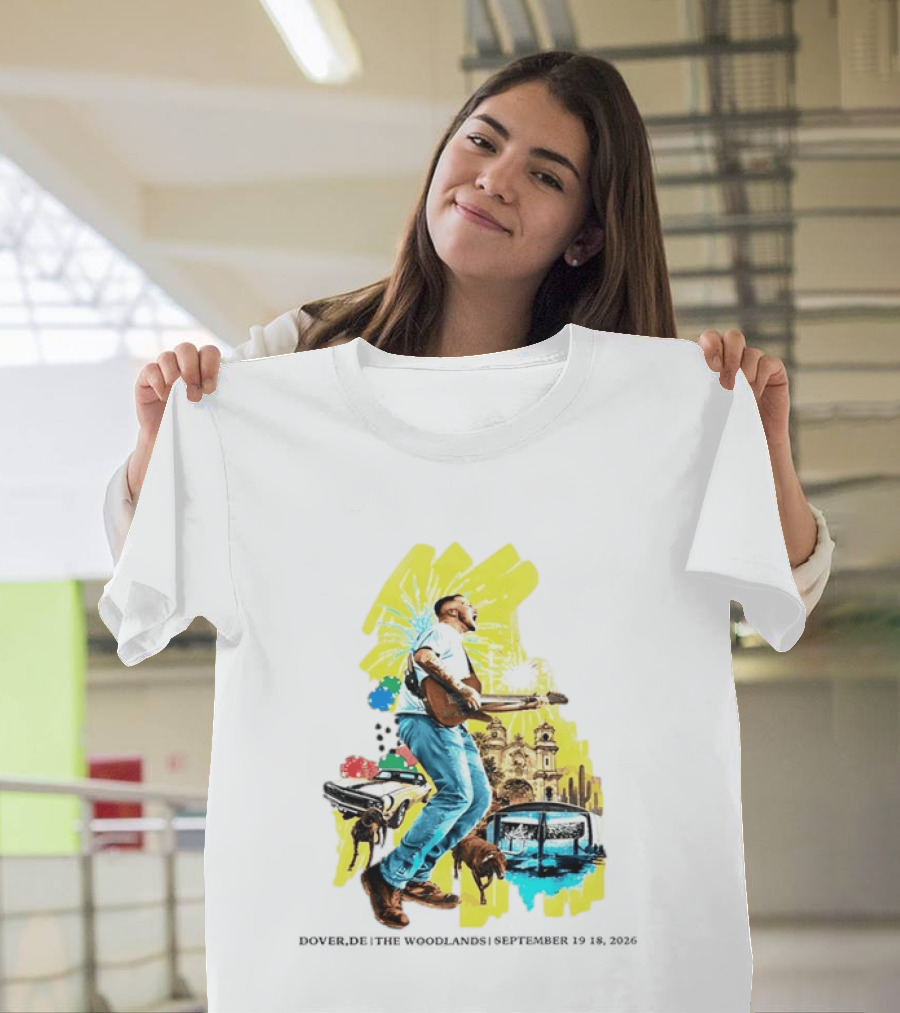 The Woodlands Concert Dover DE September 2026 Vintage Car Fireworks Artistry T-Shirt