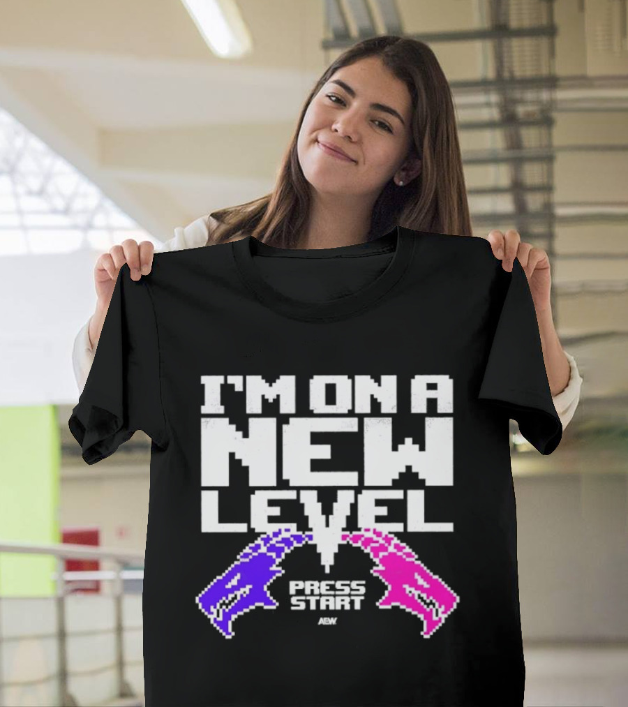 AEW I’m On A New Level Press Start Wrestling T-Shirt