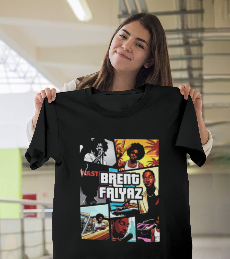 Brent Faiyaz Wasteland Multiple Panels Singer Lifestyle Retro Beach Vibe T-Shirt