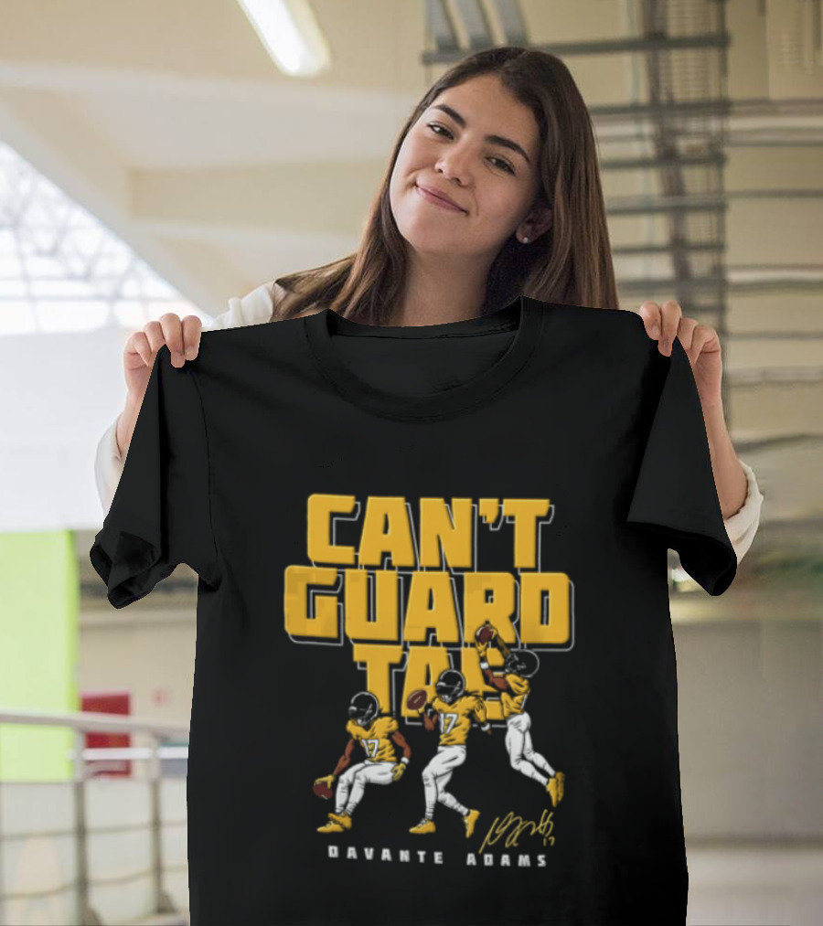 Can't Guard Tae 17 Davante Adams NFLPA Football Player Catching Throwing Ball T-Shirt